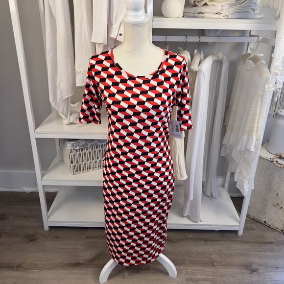 Lularoe sz. medium graphic print dress "Julia" comfort, casual, athleisure #1965 - Picture 1 of 8